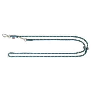 Trixie Hondenriem Summit Verstelbaar Rond Touw Reflect Petrol / Aqua 200X1,3 Cm