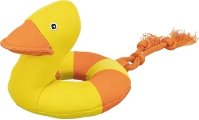 Trixie Hondenspeelgoed Toy Duck On Rope - Aqua