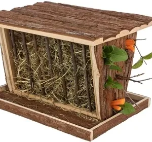 Trixie Hooiruif met Bodem en Deksel Schorshout 40x30x22 cm