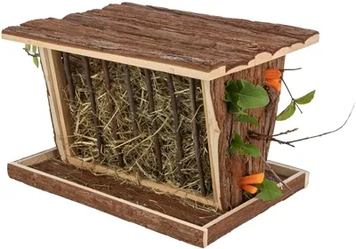 Trixie Hooiruif met Bodem en Deksel Schorshout 40x30x22 cm