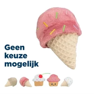Trixie Ijsje of Cupcake Pluche met Catnip 7 cm - Assorti