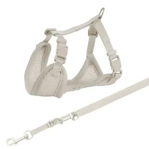Trixie Junior Puppytuig Soft met Riem Lichtgrijs 26x34x1 cm 2 Mtr