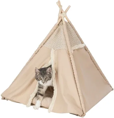 Trixie Katten Hondenmand Tipi Boho 55x55x65 cm - Beige - Image 2