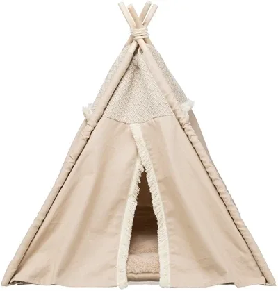 Trixie Katten Hondenmand Tipi Boho 55x55x65 cm - Beige
