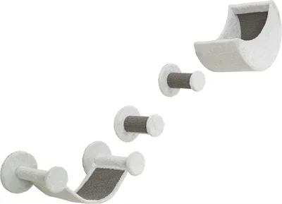 Trixie Katten Klimset voor aan de Muur 4 Klimplekken 78x30x30 cm - Wit
