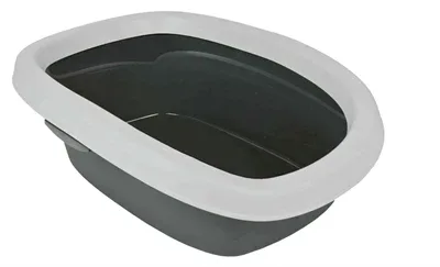 Trixie Kattenbak Carlo met Rand Donkergrijs Lichtgrijs 43x31x14 cm 2 St