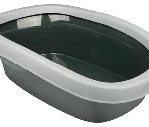 Trixie Kattenbak Carlo met Rand Donkergrijs Lichtgrijs 58x38x17 cm 2 St