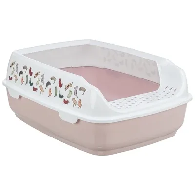Trixie Kattenbak Delio met Rand Bedrukt 50x38x20 cm - Lila