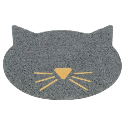 TRIXIE KATTENBAKMAT KATTENKOP PVC LICHTGRIJS