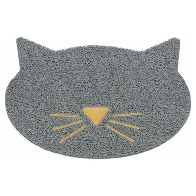 TRIXIE KATTENBAKMAT KATTENKOP PVC LICHTGRIJS