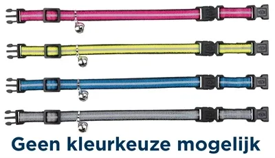 Trixie Kattenhalsband met 2 Sluitingen Reflecterend 4 St - Assorti
