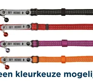 Trixie Kattenhalsband met Adresflap My Home Reflecterend 4 St - Assorti