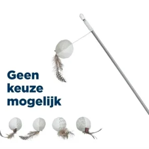 Trixie Kattenhengel Bal met Veren met Catnip