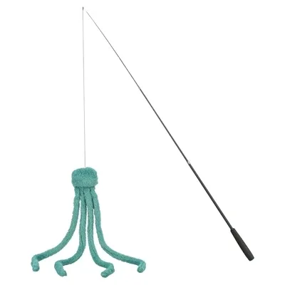 TRIXIE KATTENHENGEL TELESCOPISCH GROTE KATTEN MET PLUCHE OCTOPUS GROEN 106 CM - Image 2