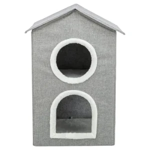 Trixie Kattenmand Kattenhuis Nora Soft 2 Verdriepingen Lichtgrijs