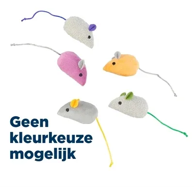 Trixie Kattenspeelgoed Muis Pluche met Catnip 7 cm 70 St