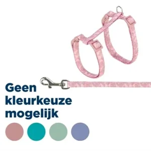 TRIXIE KATTENTUIGJE MET RIEM GEOMETRISCH MOTIEF ASSORTI 27-45X1 CM 4 ST