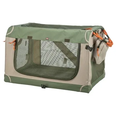 Trixie Kennel Comfy Bench Stof / Reismand Olijfgroen / Beige 52X85,5X49,5 Cm - Image 2