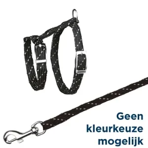 Trixie Kittentuig met Riem Reflecterend 27x45x1 cm 130 cm 4 St - Assorti