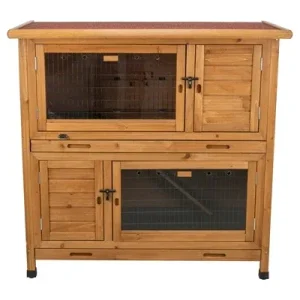 TRIXIE KNAAGDIERHOK MET ISOLATIE 2 VERDIEPINGEN DONKERBRUIN 116X65X113 CM