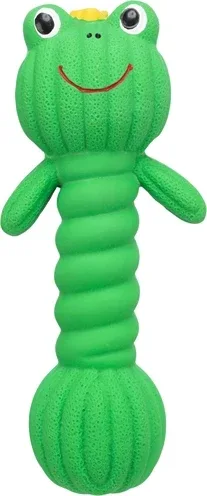 Trixie Latex Kikker Halter met Geluid 18 cm 3 St - Groen