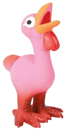 Trixie Latex Kip met Geluid 14 cm 3 St - Roze