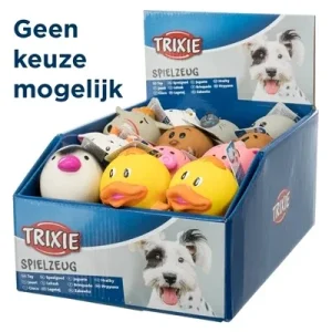 Trixie Latex Polyestervlies Baldier met Geluid 6x6x6 cm 24 St - Assorti