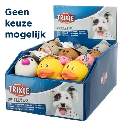 Trixie Latex Polyestervlies Baldier met Geluid 6x6x6 cm 24 St - Assorti