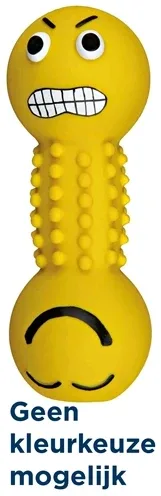 Trixie Latex Polyestervlies Smiley Halter met Geluid 19 cm 3 St - Assorti