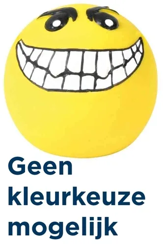 Trixie Latex Polyestervlies Smiley met Geluid 6x6x6 cm 4 St - Assorti