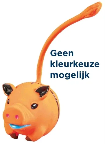 Trixie Latex Speelbal Dier met Geluid 6x6x6 cm 17 St - Assorti