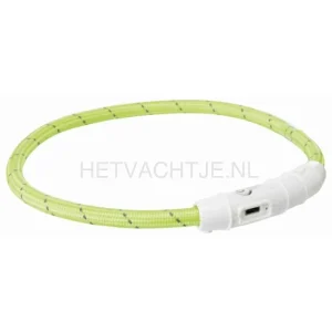 TRIXIE - LED Flash Lichtgevende Band USB Groen TPU
