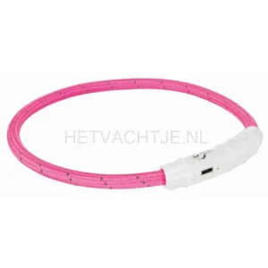 TRIXIE - LED Flash Lichtgevende Band USB Roze TPU
