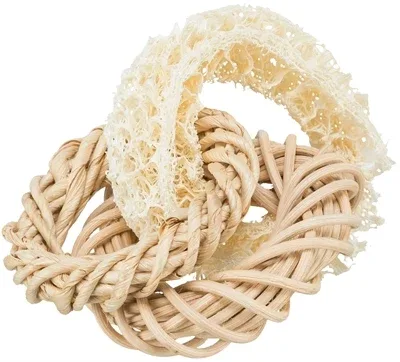 Trixie Luffaring met Rotan en Maïsblad Ring 13x13 cm - Naturel - Image 2