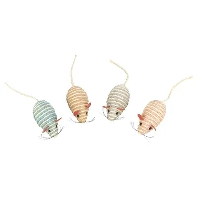 Trixie Muis Sisal met Catnip 10 cm 4 St - Assorti - Image 2
