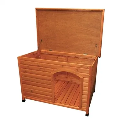Trixie Natura Hondenhok Classic met Plat Dak 85x58x60 cm - Bruin