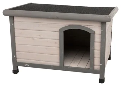 Trixie Natura Hondenhok Classic Plat Dak 85x60x58 cm - Grijs