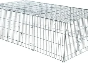 Trixie Natura Knaagdierren met Dak Gegalvaniseerd Metaal 216x65x116 cm