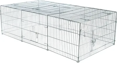 Trixie Natura Knaagdierren met Dak Gegalvaniseerd Metaal 216x65x116 cm
