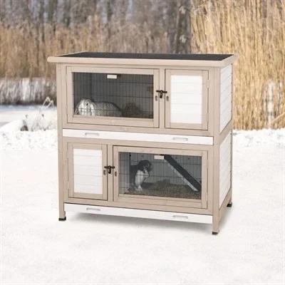 Trixie Natura Konijnenhok met Isolatie 116x65x113 cm - Grijs - Image 2