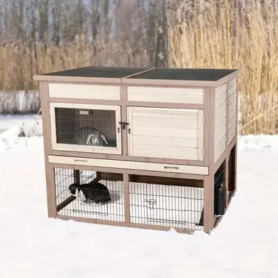 Trixie Natura Konijnenhok xl Met Isolatie Grijs 120X94X98 cm - Image 2