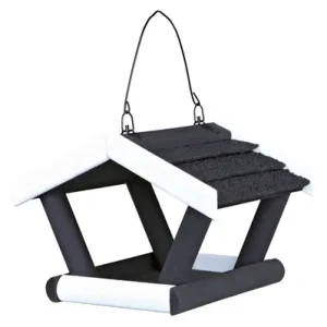 Trixie Natura Voederhuis Hangend Grenenhout 17x14x19 cm - Zwart