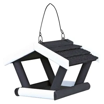 Trixie Natura Voederhuis Hangend Grenenhout 17x14x19 cm - Zwart