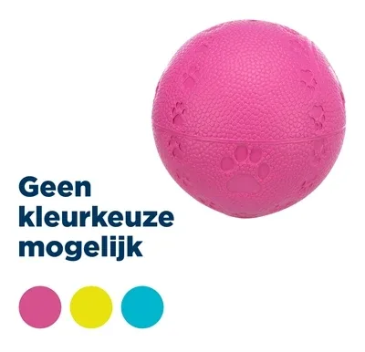 Trixie Natuurrubber Bal 6x6x6 cm 3 St - Assorti