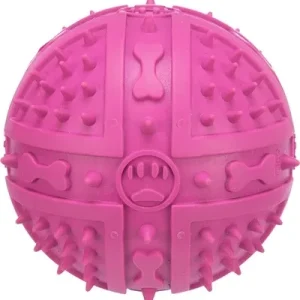 Trixie Natuurrubber Bal 9x9x9 cm 3 St - Roze