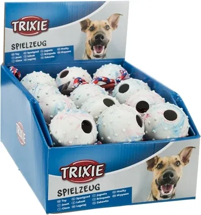 Trixie Natuurrubber Bal aan Koord 30x6x6 cm 24 St - Assorti - Image 2