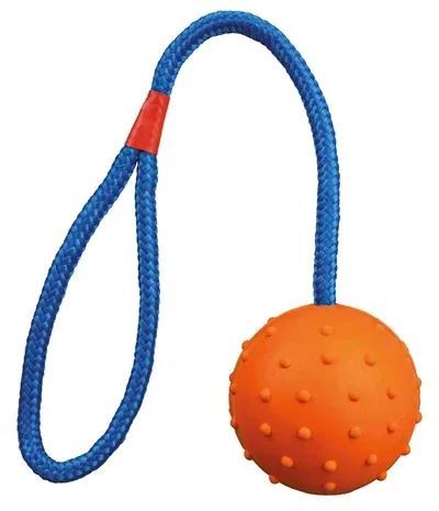 Trixie Natuurrubber Bal aan Koord 30x6x6 cm 3 St - Assorti - Image 2