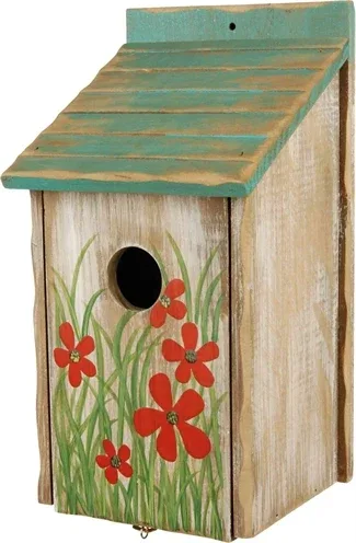 Trixie Nestkastje Beschilderd Hout 15x14x28 cm Gat 3,3 cm