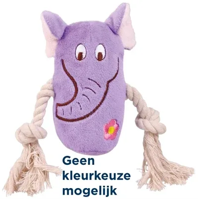 Trixie Pluche Dier met Touw 13 cm 3 St - Assorti