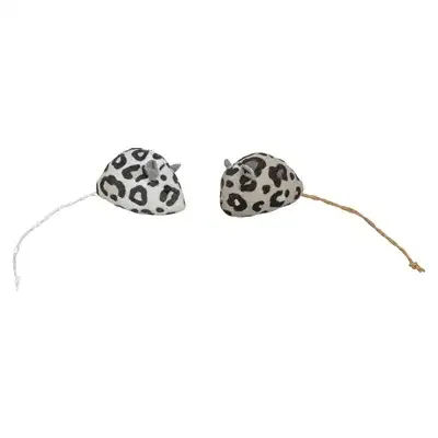 Trixie Pluche Muis Panterprint Met Kattenkruid / Catnip Assorti 5 cm 2 St - Image 2